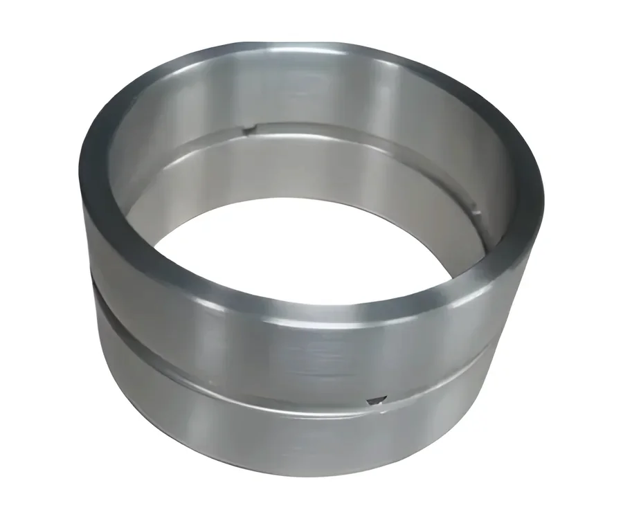 Grooved steel bearing ring