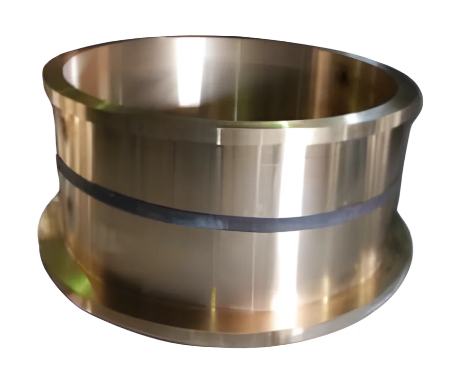 Wide bronze bush with a centre groove
