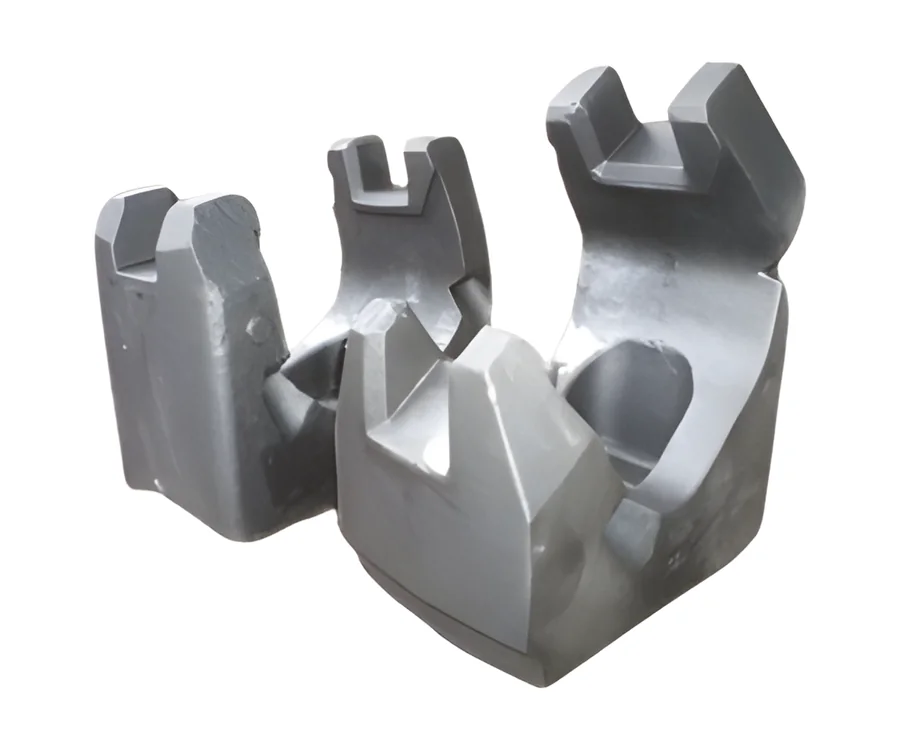 Cast bracket with forked lugs