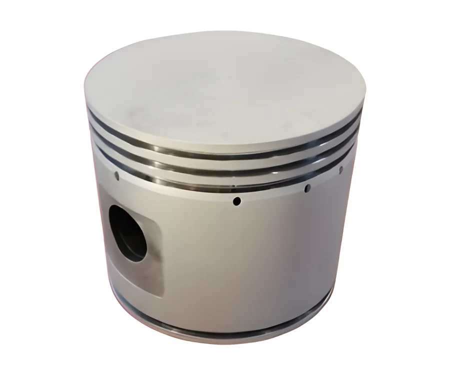 Large compressor piston with a pin bore