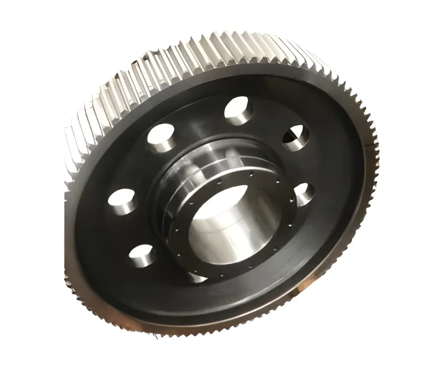 Bull gear with lightening holes and a machined hub