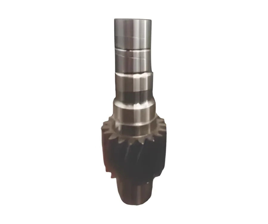 Machined pinion gear shaft with stepped journals