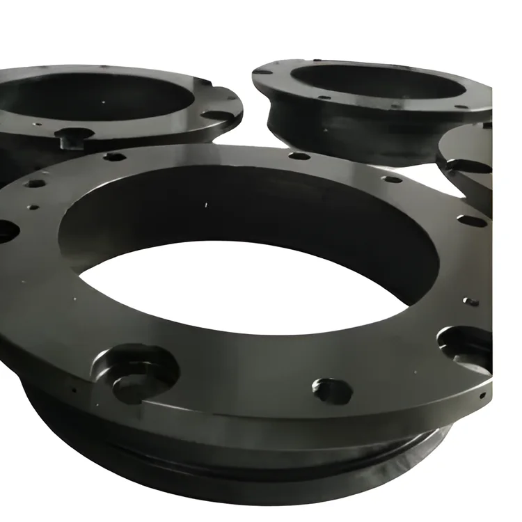 Black pinion bearing housings with bolt holes