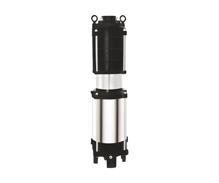Vertical submersible pump set