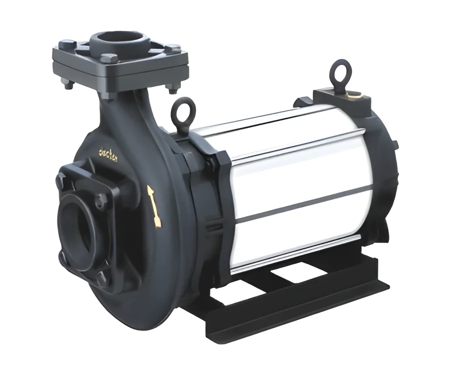 Horizontal openwell pump on a base frame