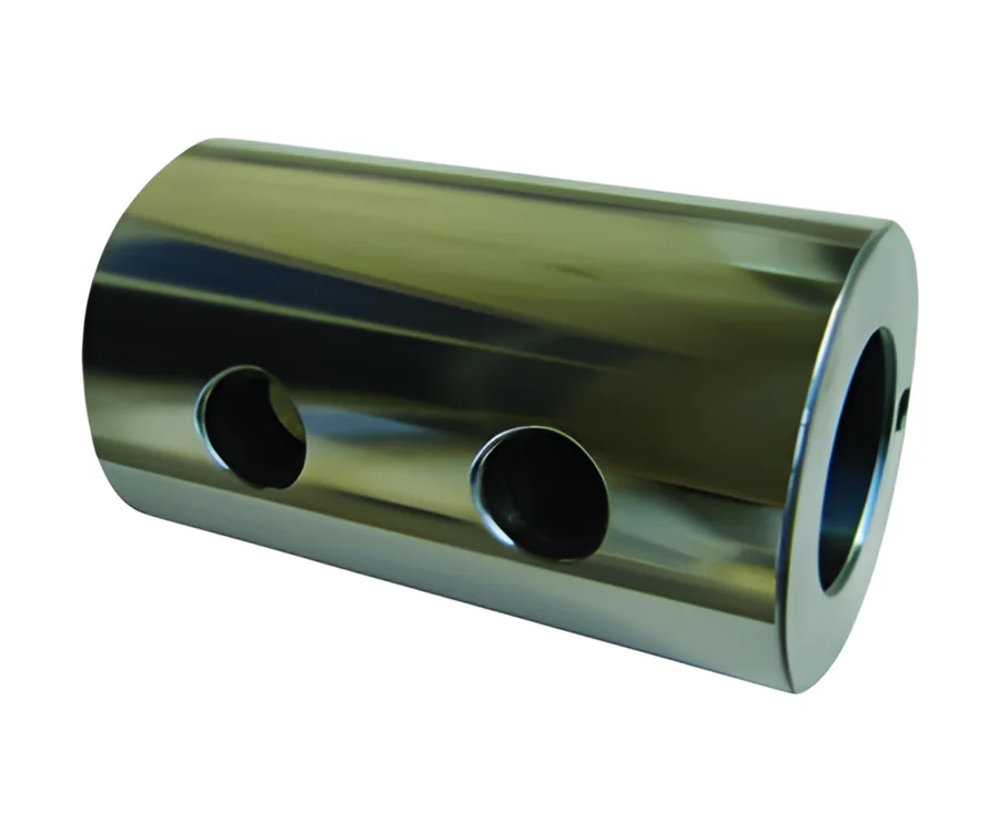 Chrome-plated piston pin with two cross holes
