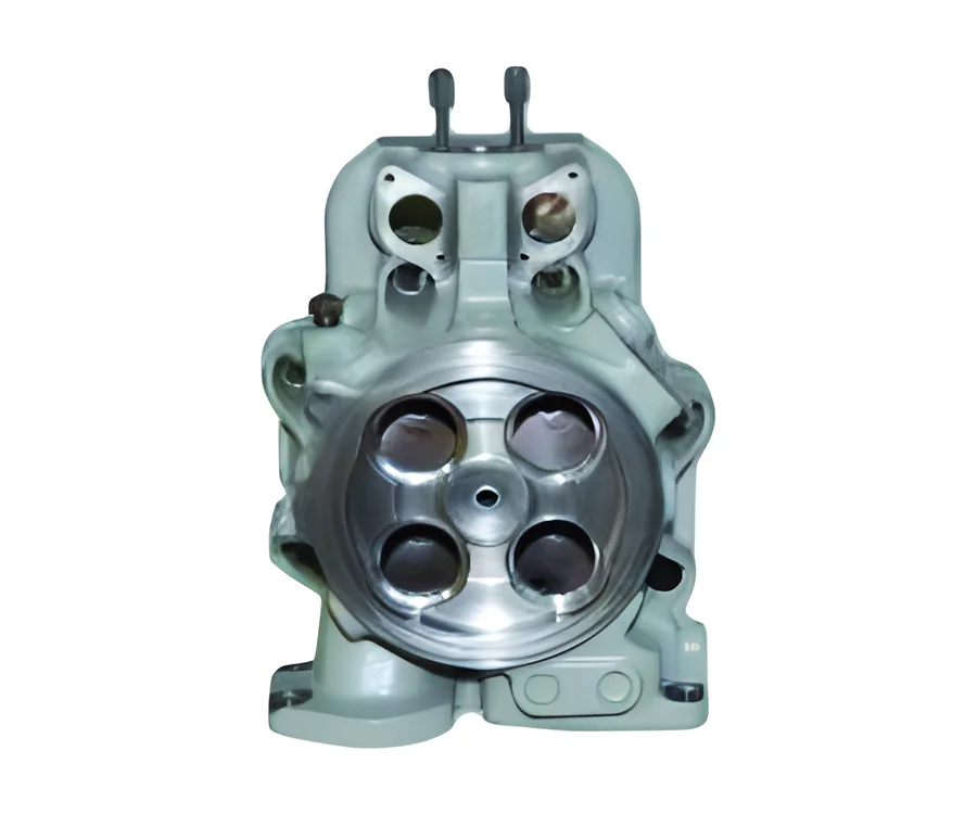 Cylinder head with four valve ports