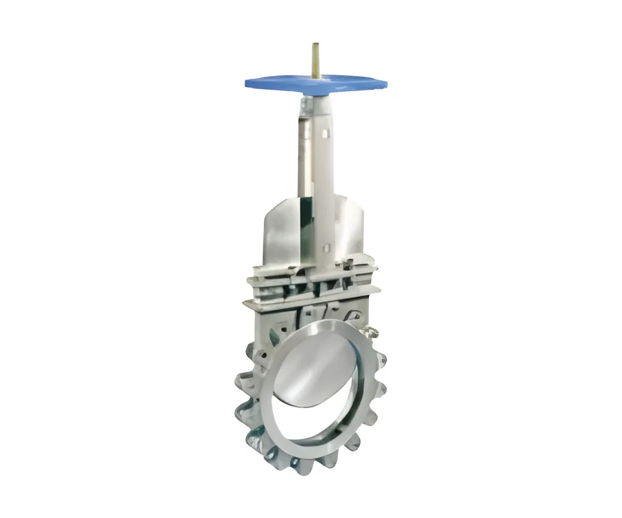 Knife gate valve with a handwheel